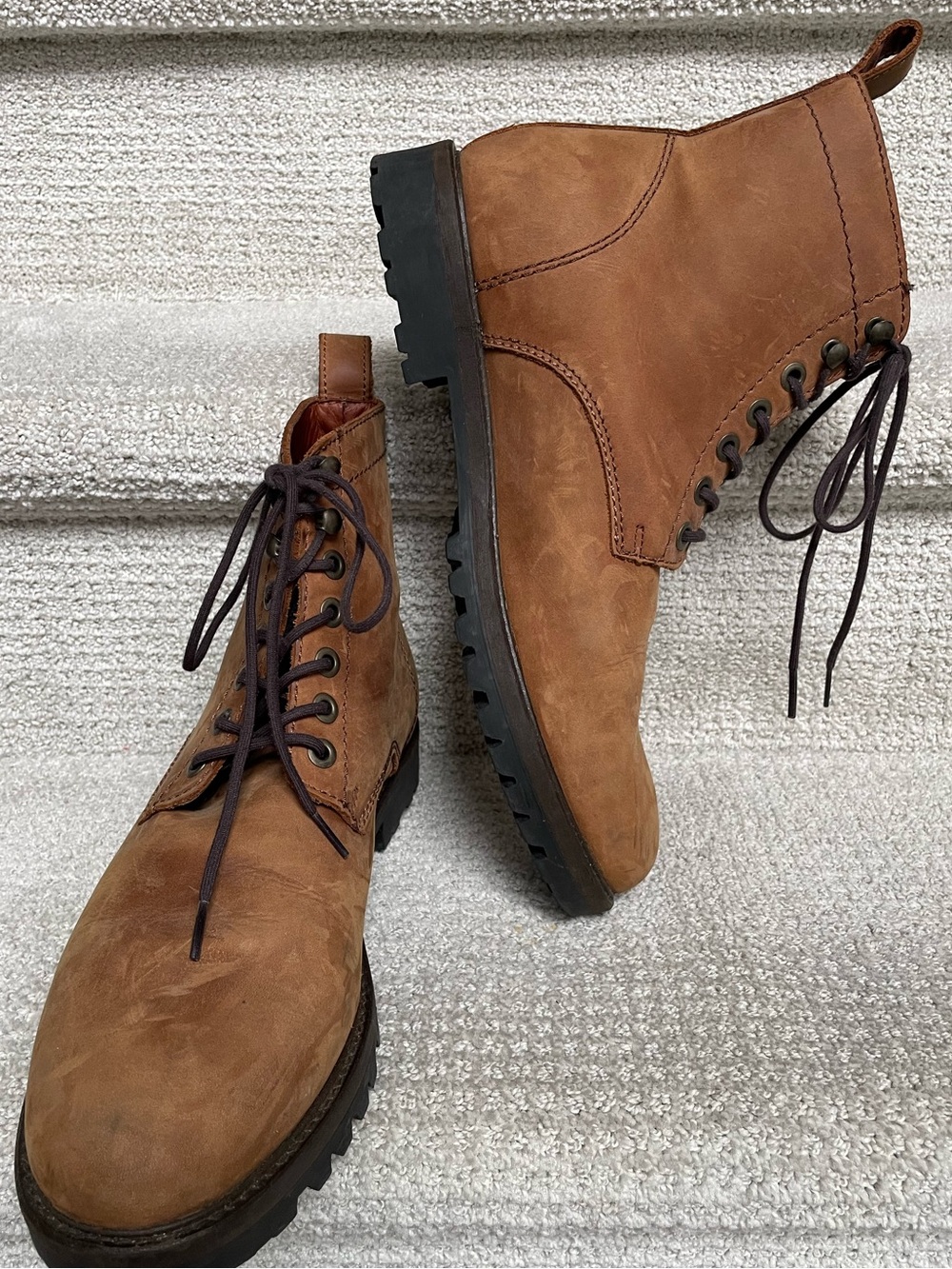 Portland Leather Goods Patina Men’s 11 London Lace Up Caribou Brown Boots